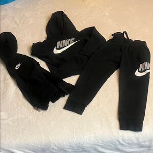 PRE BUNDLED Nike Kids Black Jogger Set with Logo
